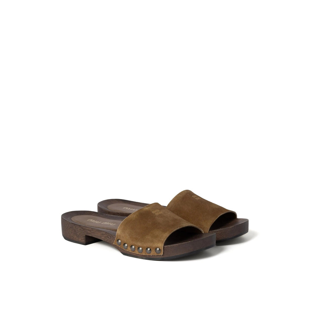 Miu Miu Brown Flip-Flops & Slides Women - 3