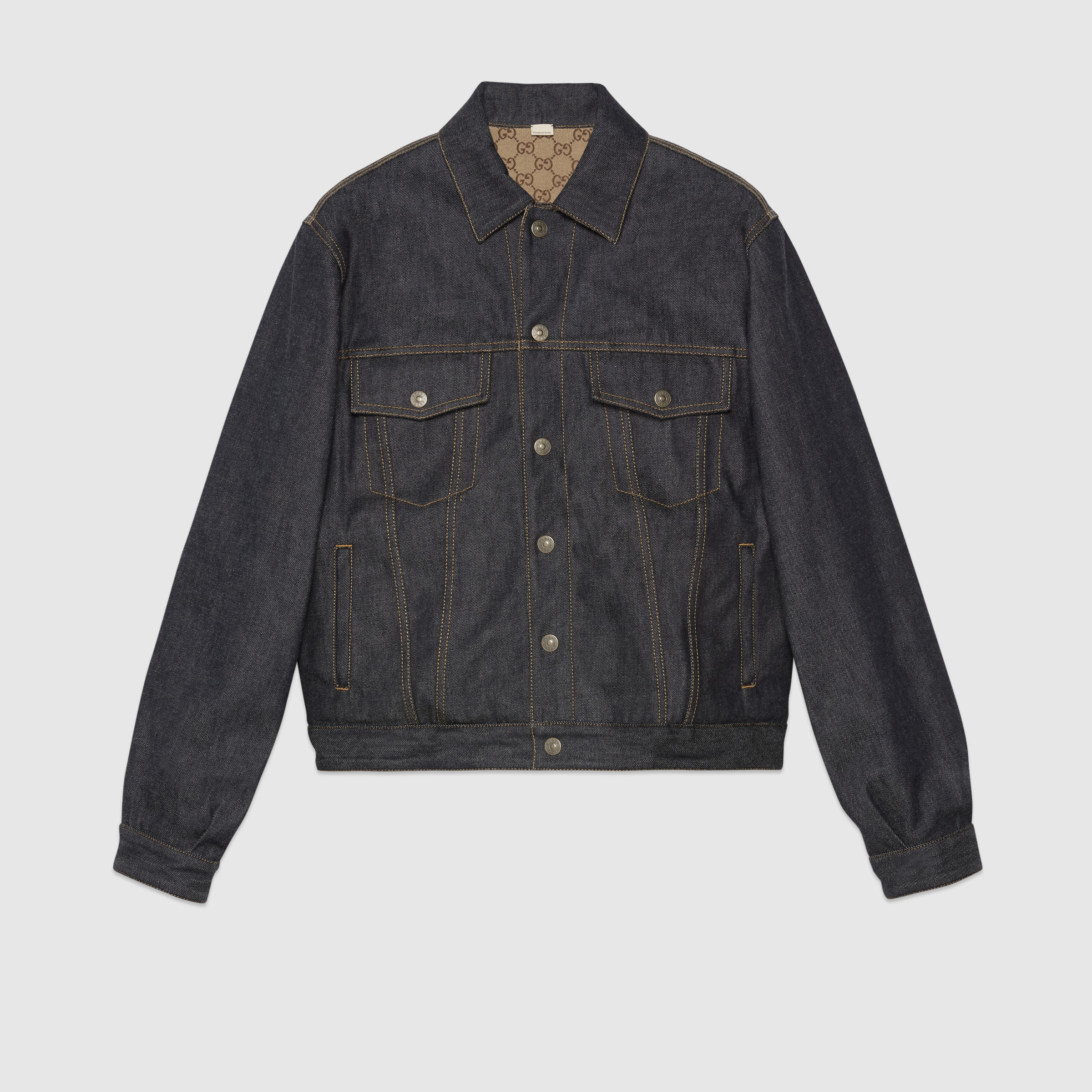 GG reversible denim jacket - 1