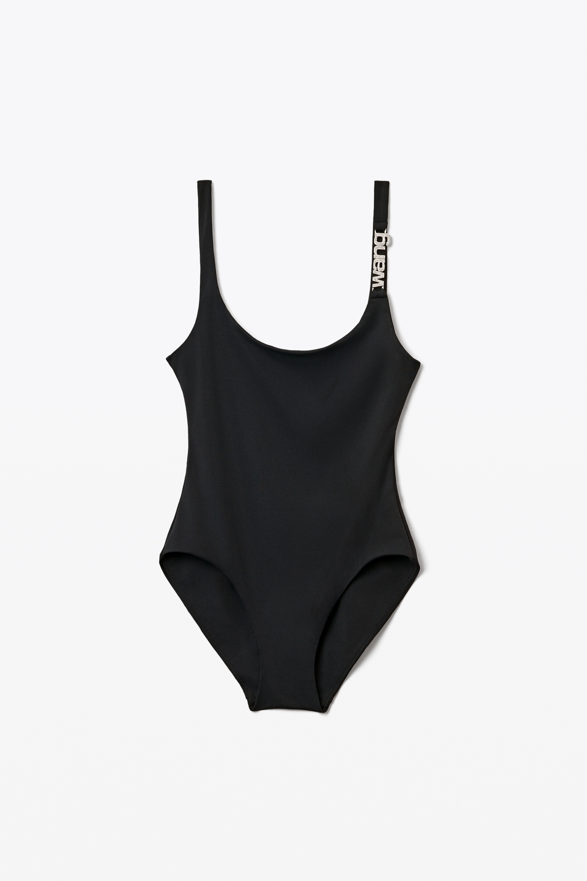 DIAMANTE LOGO CHARM SWIMSUIT IN JERSEY - 1
