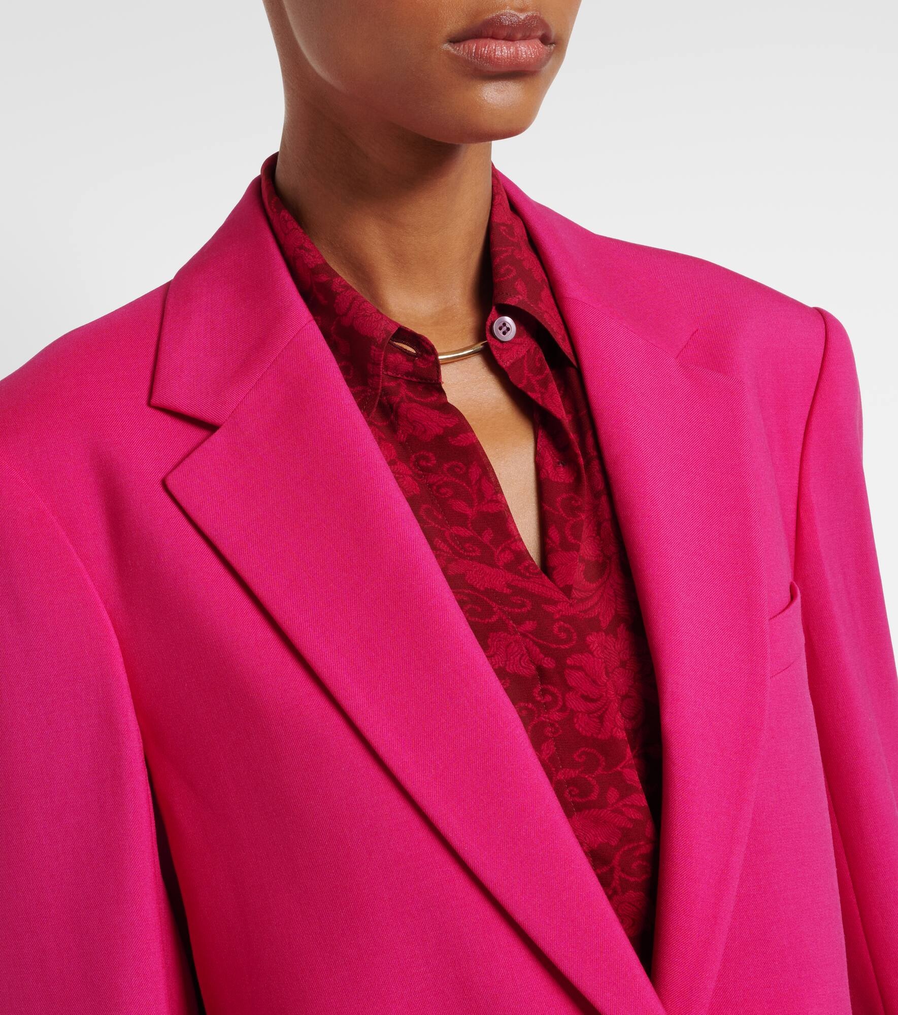 Oversized wool and mohair blazer - 4