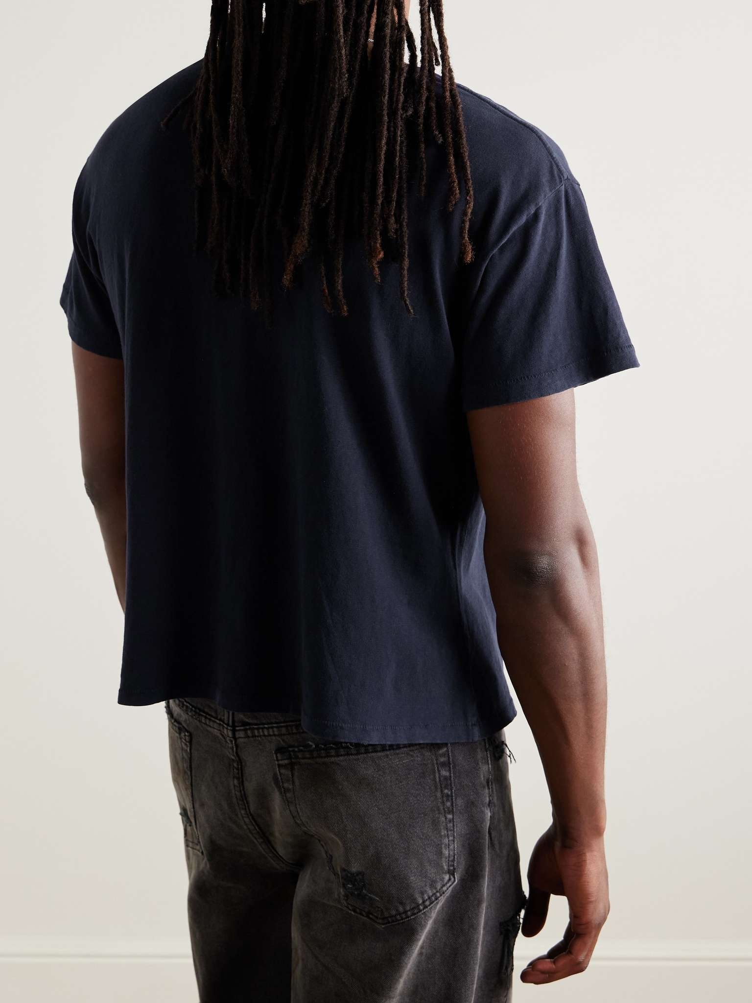 Chain Logo-Print Cotton-Jersey T-Shirt - 4