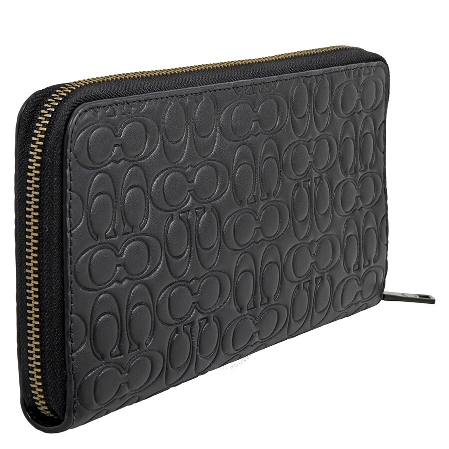 Coach Black Men's Travel Wallet In Signature Leather - 3