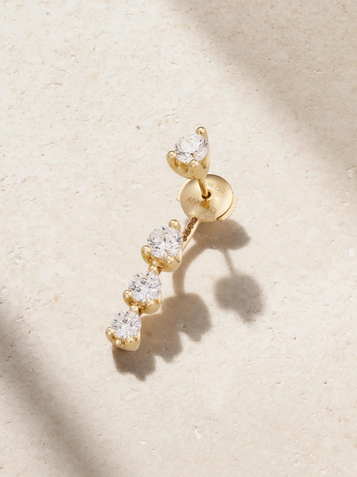 Large Orbit 18-karat Gold Diamond Single Earring - 1