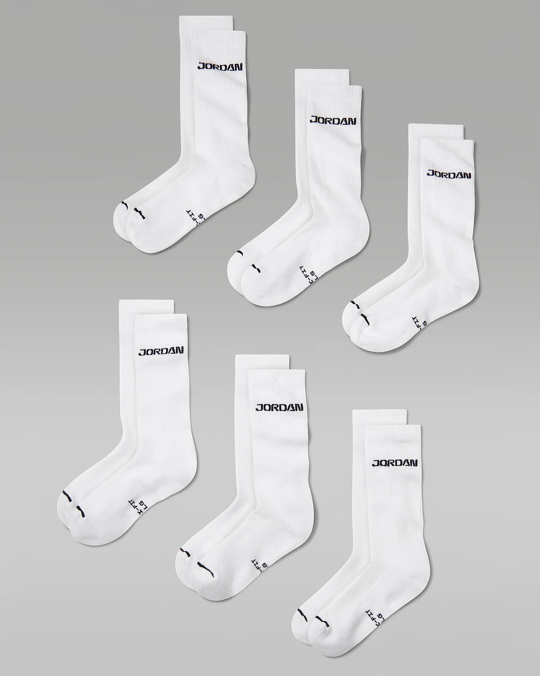 Jordan Everyday Elevated Crew Socks (6 Pairs) - 1