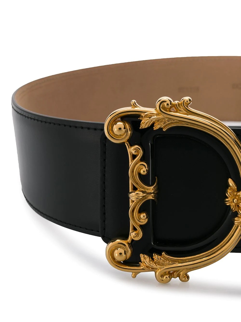 baroque logo plaque belt - 2