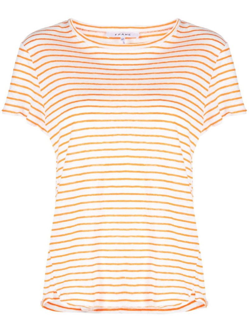 striped organic-linen T-shirt 1