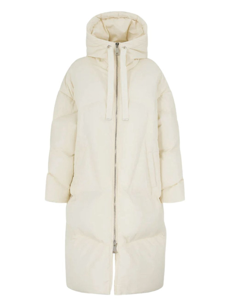 hooded zip-fastening coat 1