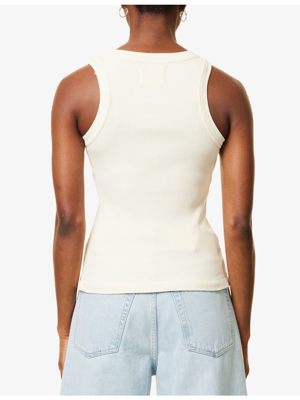 Isabel sleeveless organic-cotton blend top - 4