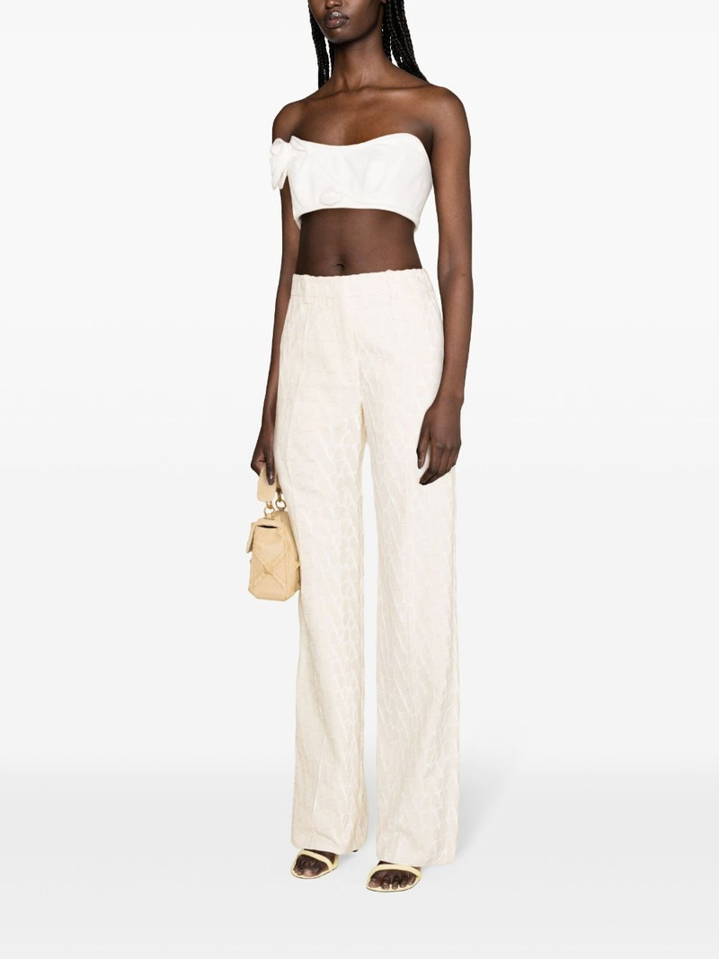 Toile Iconographe flocked tailored trousers 3