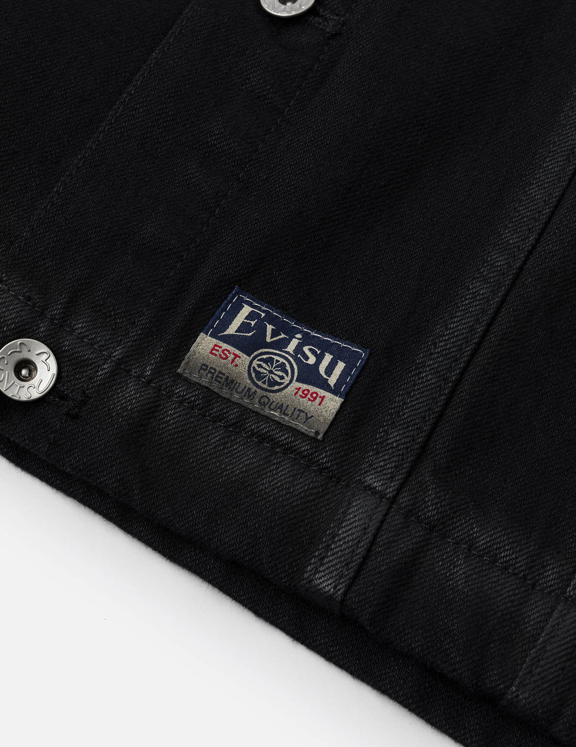Kamon and Seagull Appliqué Regular Fit Denim Jacket Shirt - 10