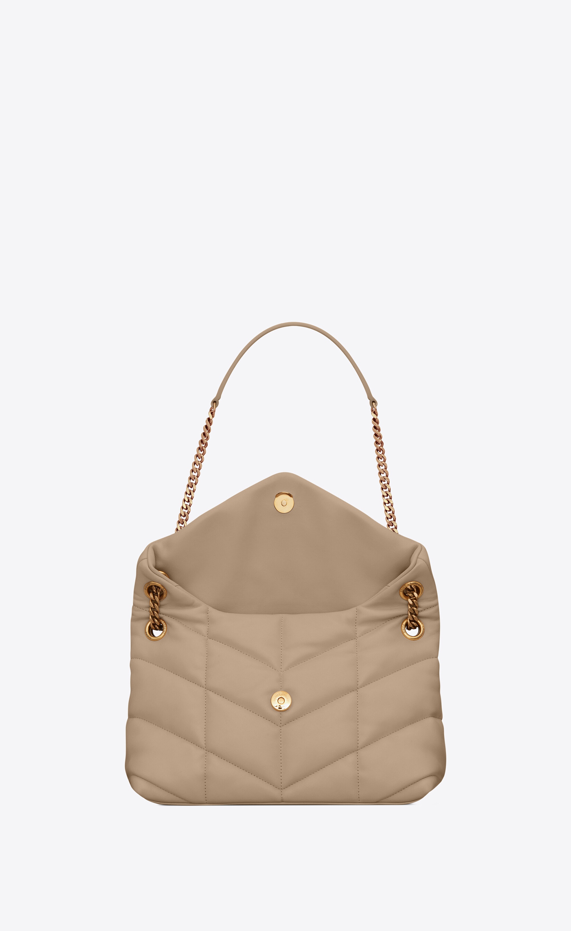 puffer small bag in quilted lambskin - 5