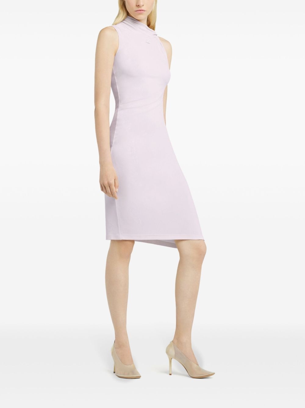 draped mini dress - 3