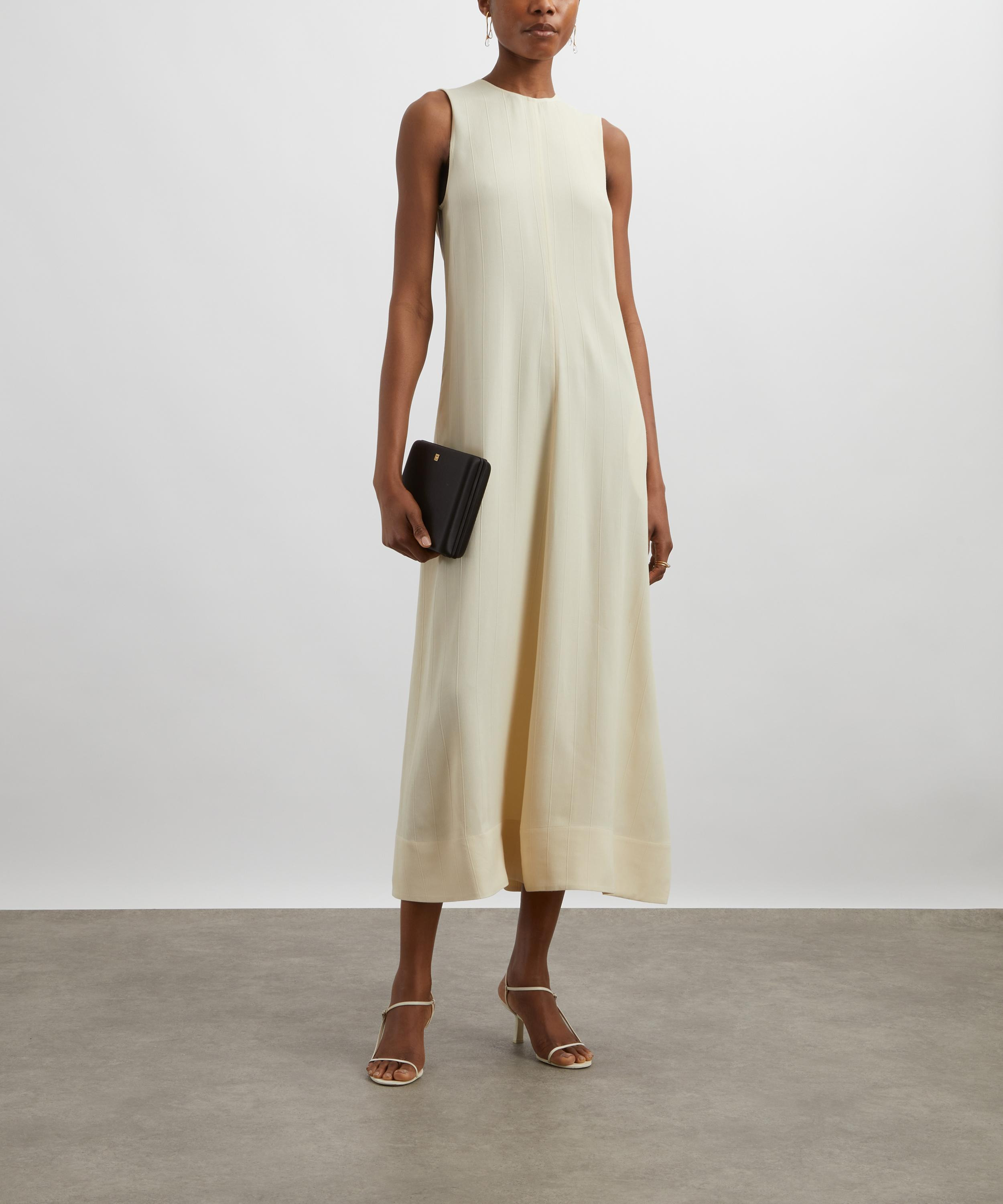 Ecru Woven Stripe Dress - 2