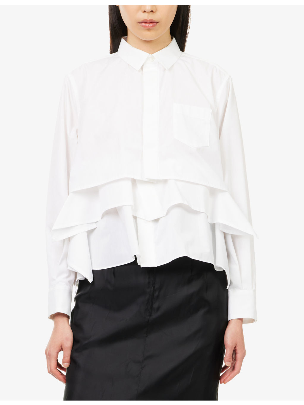 Layered-Hem Cotton-Poplin Shirt - 3