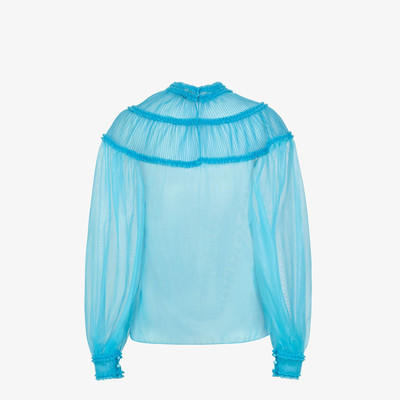 FENDI Light blue nylon blouse outlook