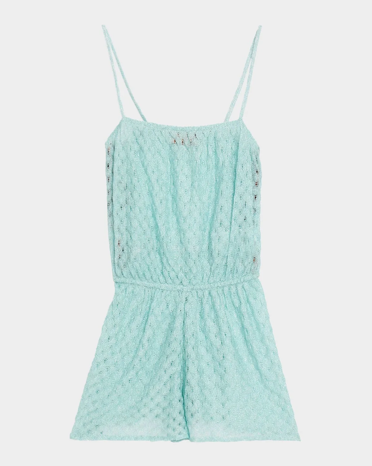 Pointelle-Knit Jumpsuit Coverup - 1