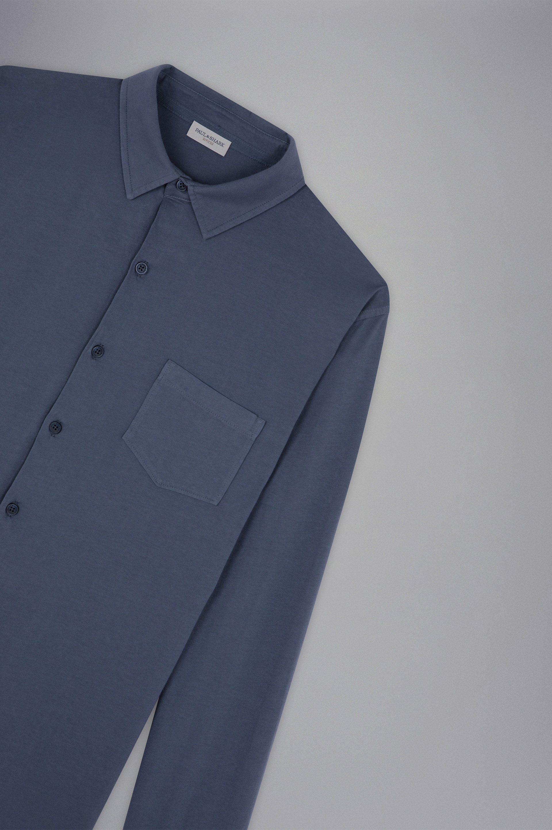 GARMENT DYED COTTON SHIRT - 5