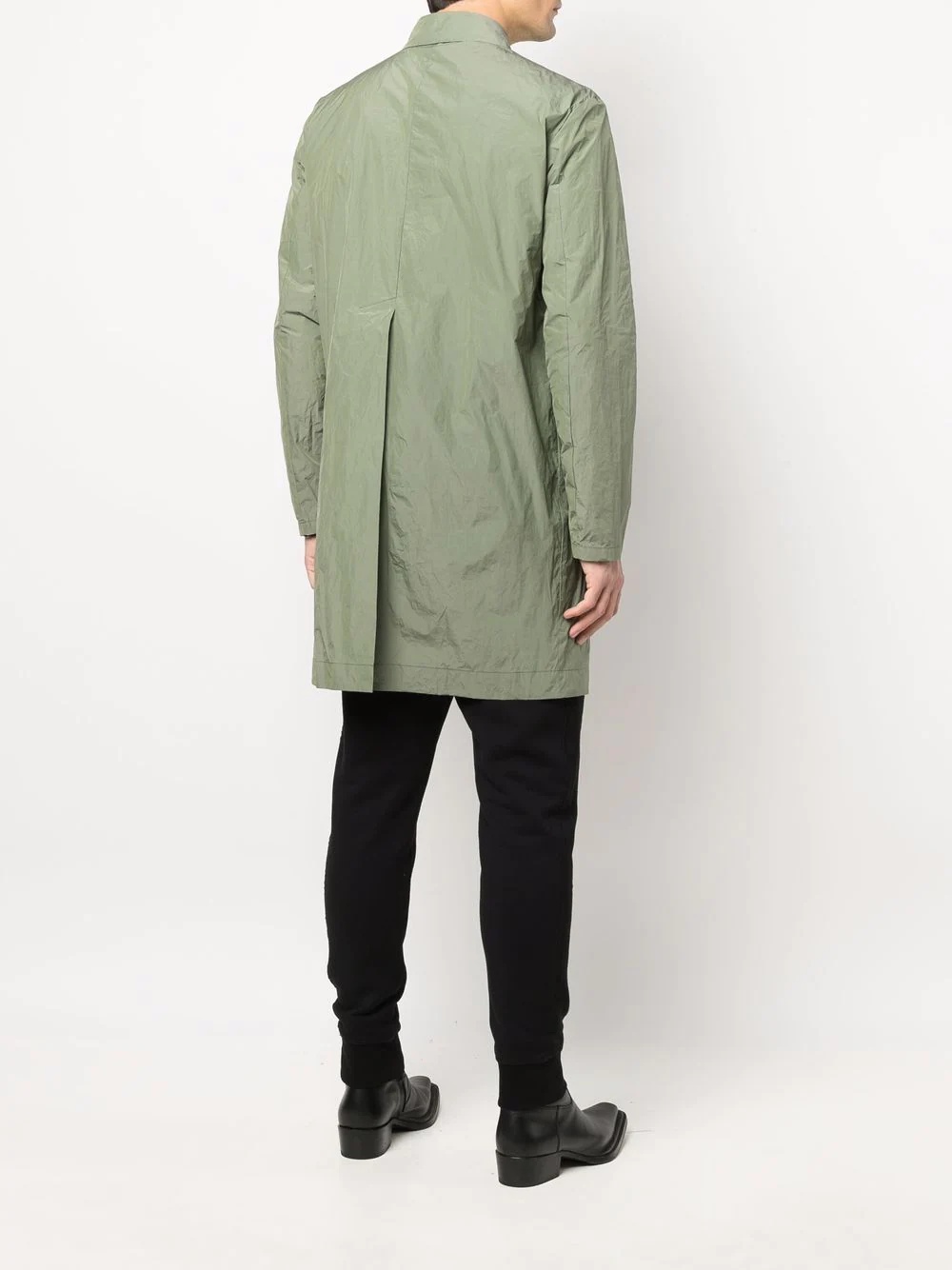 logo-print trench coat - 4