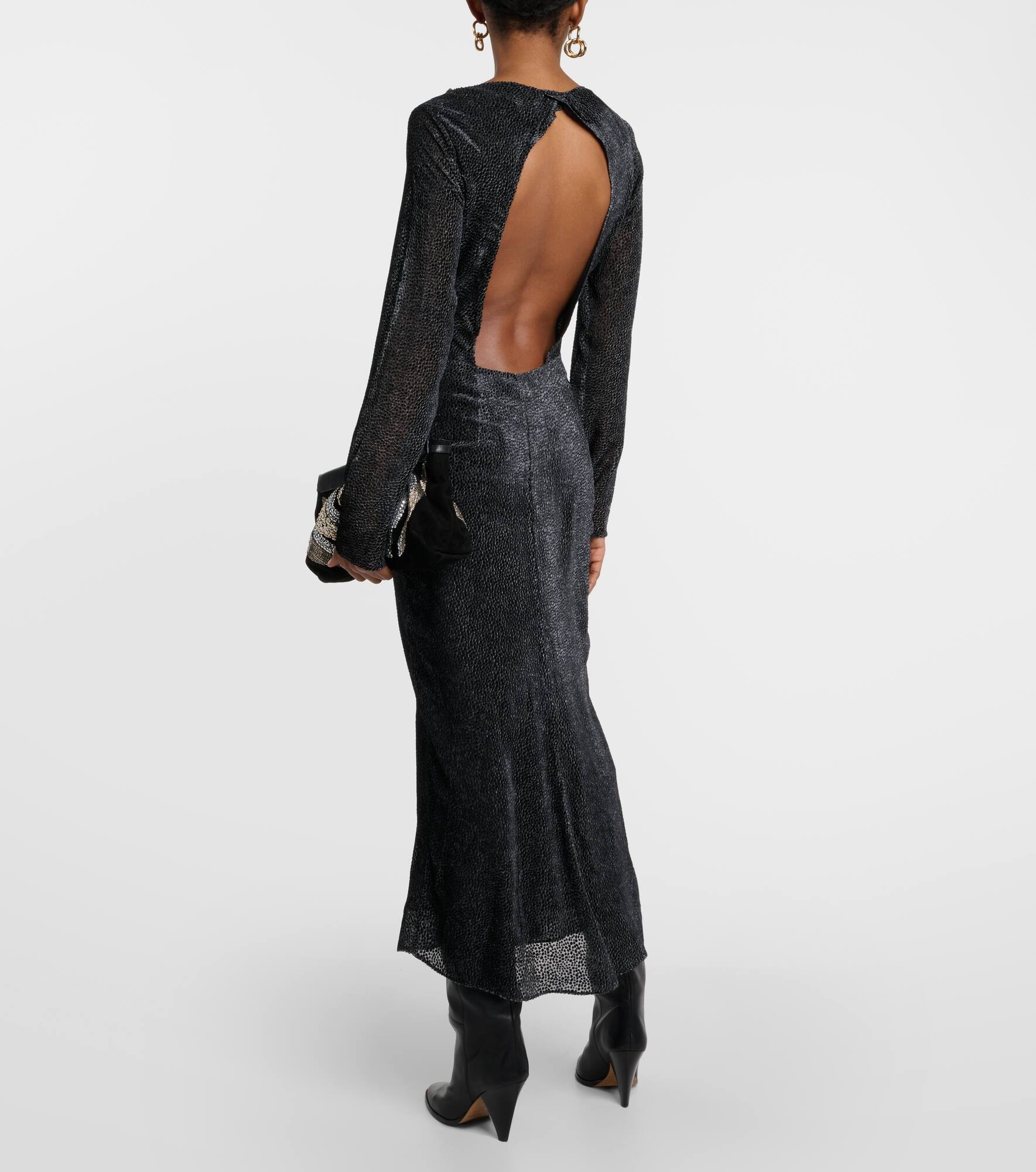 Sabrina silk-blend midi dress - 3