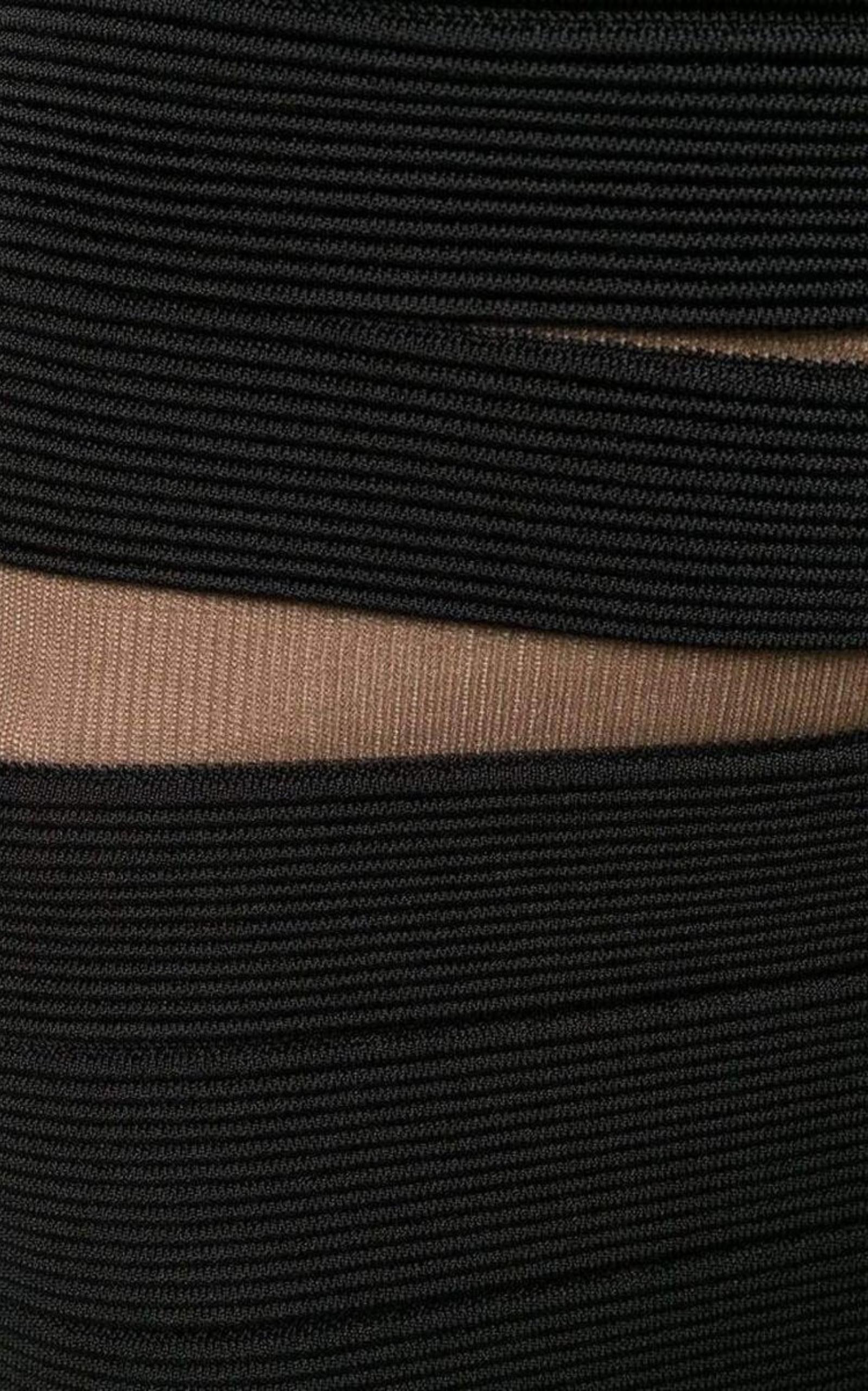 Sheer Fitted Mini Skirt - 5