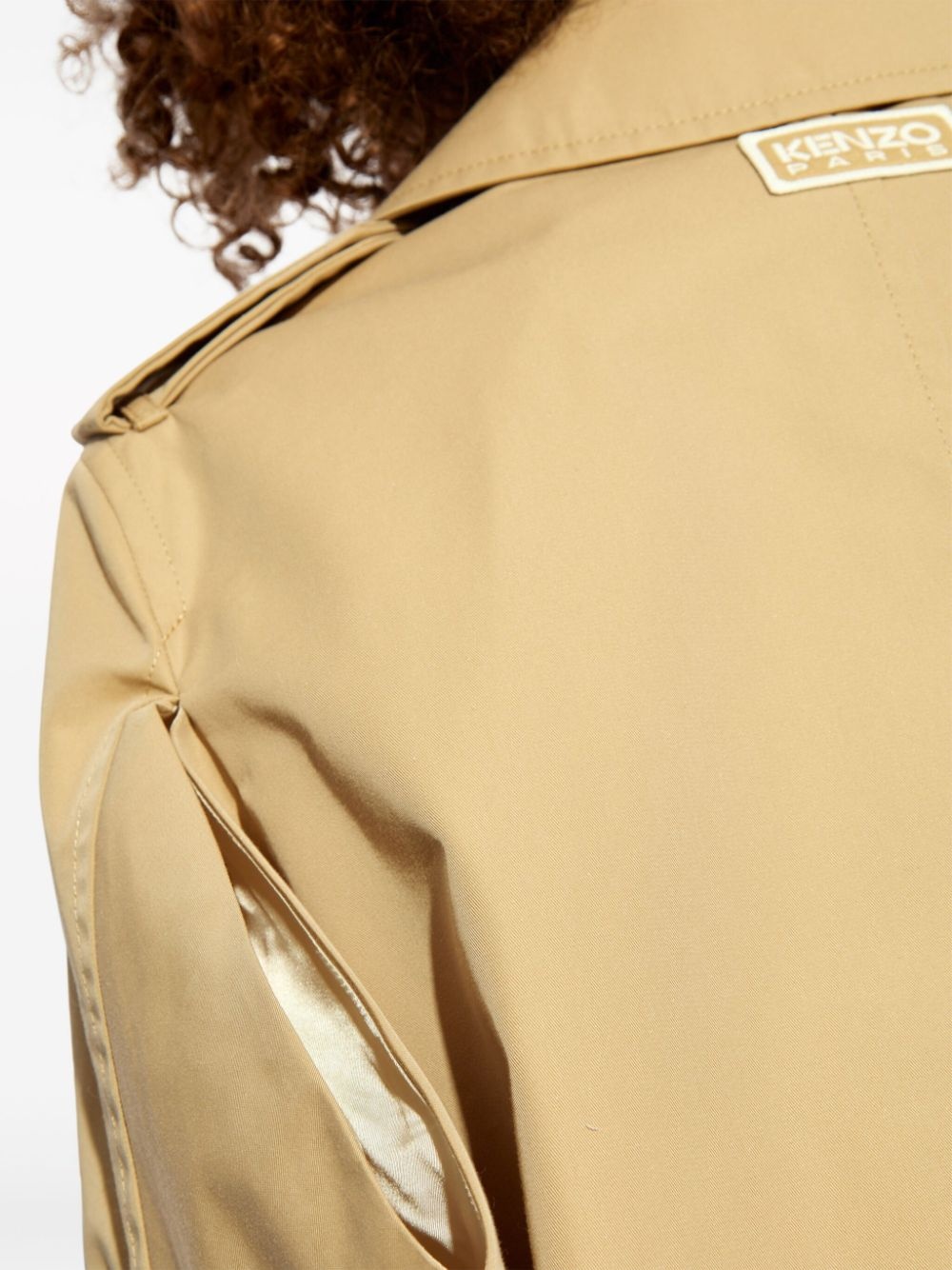 double-breasted flared-sleeve jacket - 5