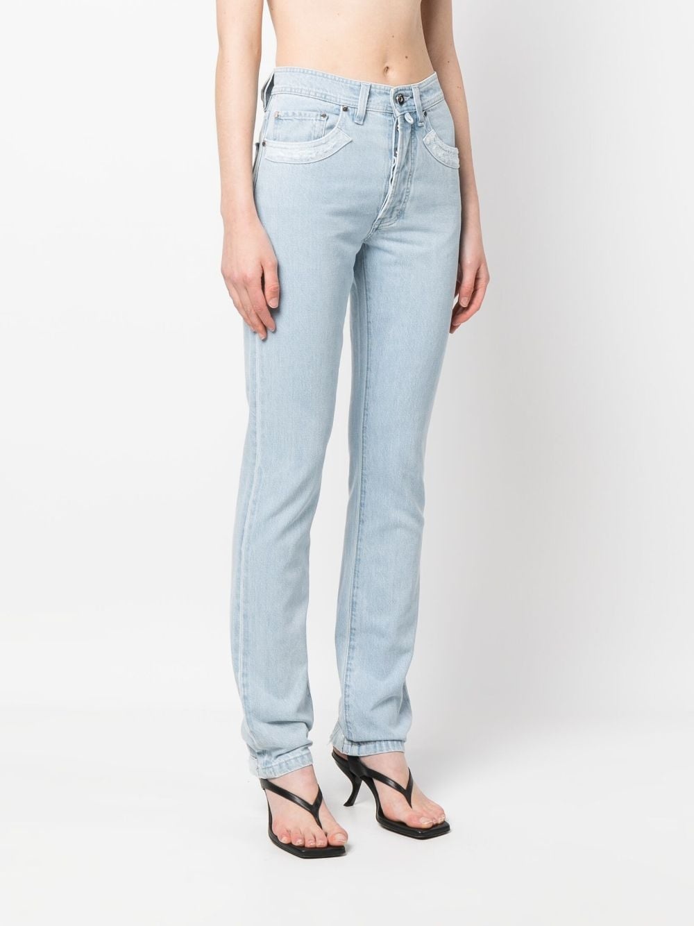 Double Shift ripped-patch straight-leg jeans - 3