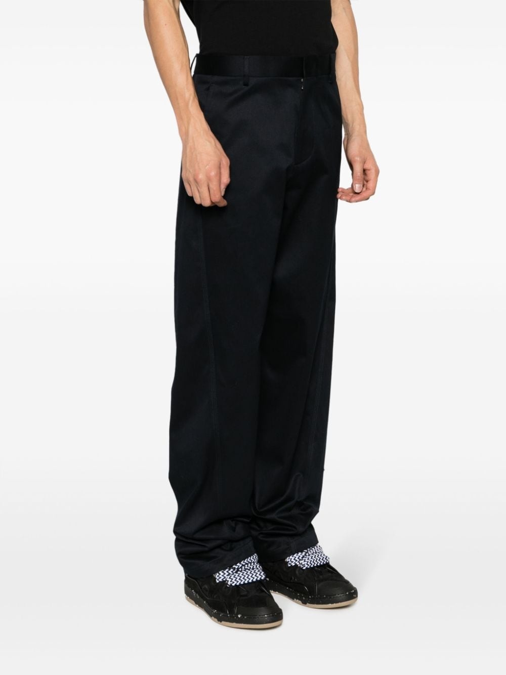 Twisted cotton chino trousers - 3