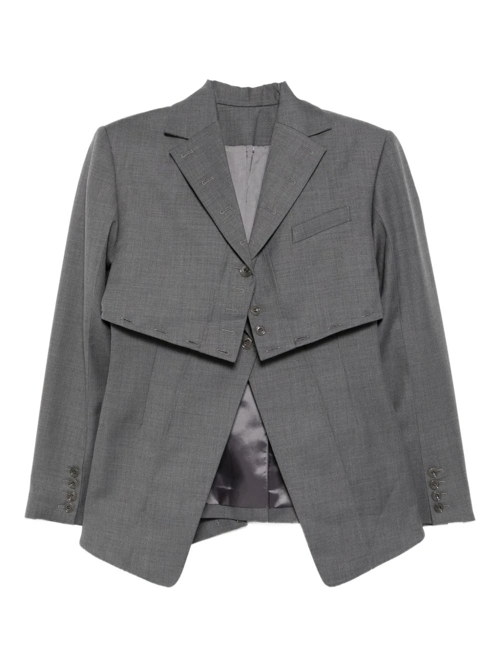 layered broken jacket - 1