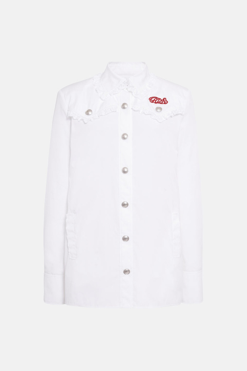 COTTON POPLIN MINI DRESS WITH PATCH - 1