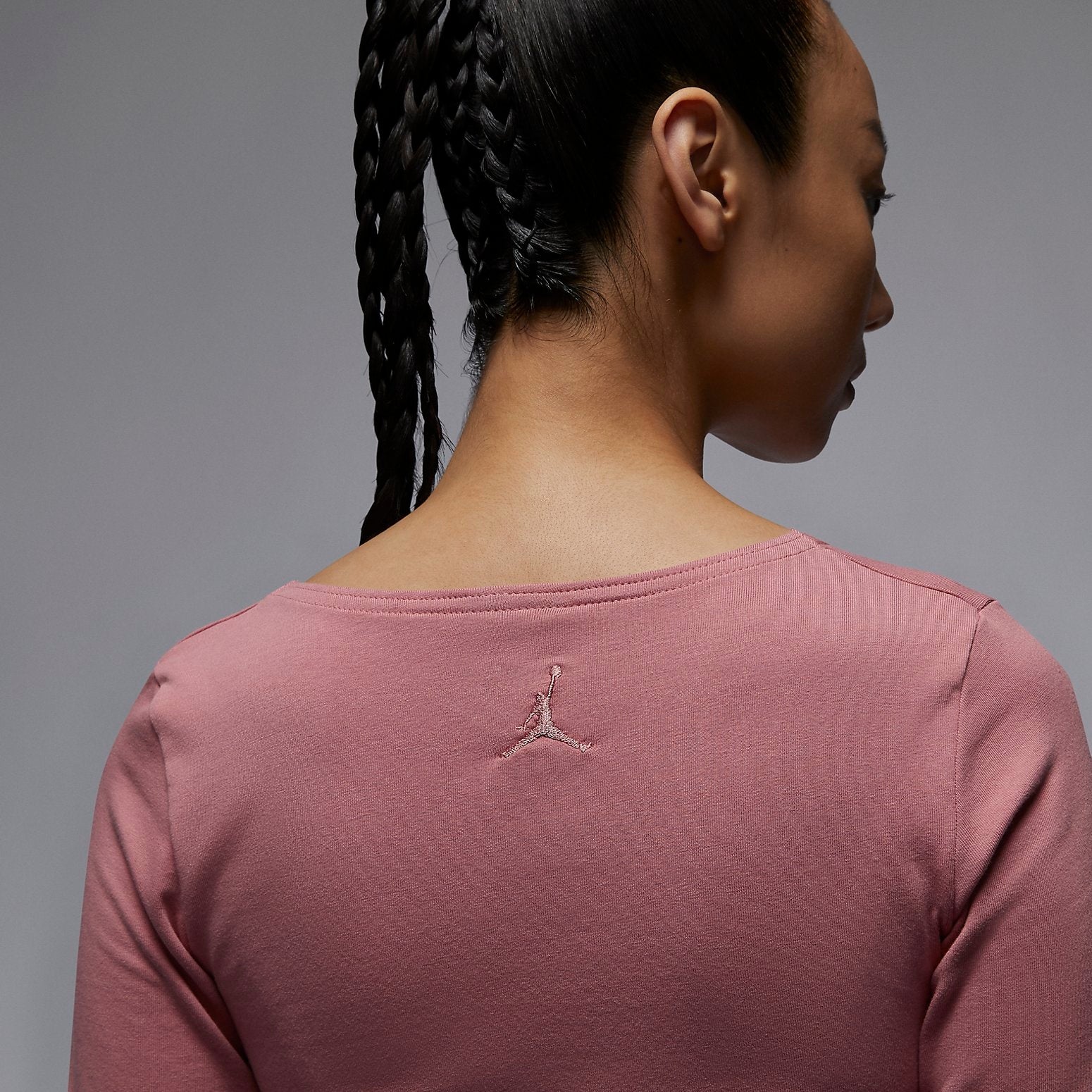 (WMNS) Air Jordan Long Sleeve Top 'Pink' FB5201-618 - 2