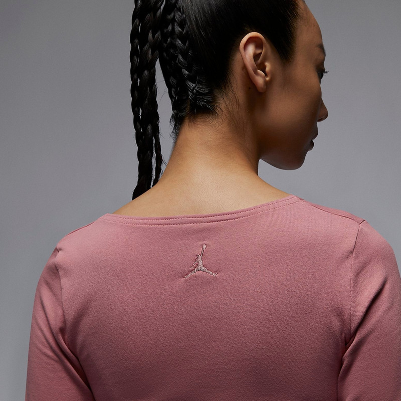 Jordan (WMNS) Air Jordan Long Sleeve Top 'Pink' FB5201-618 outlook