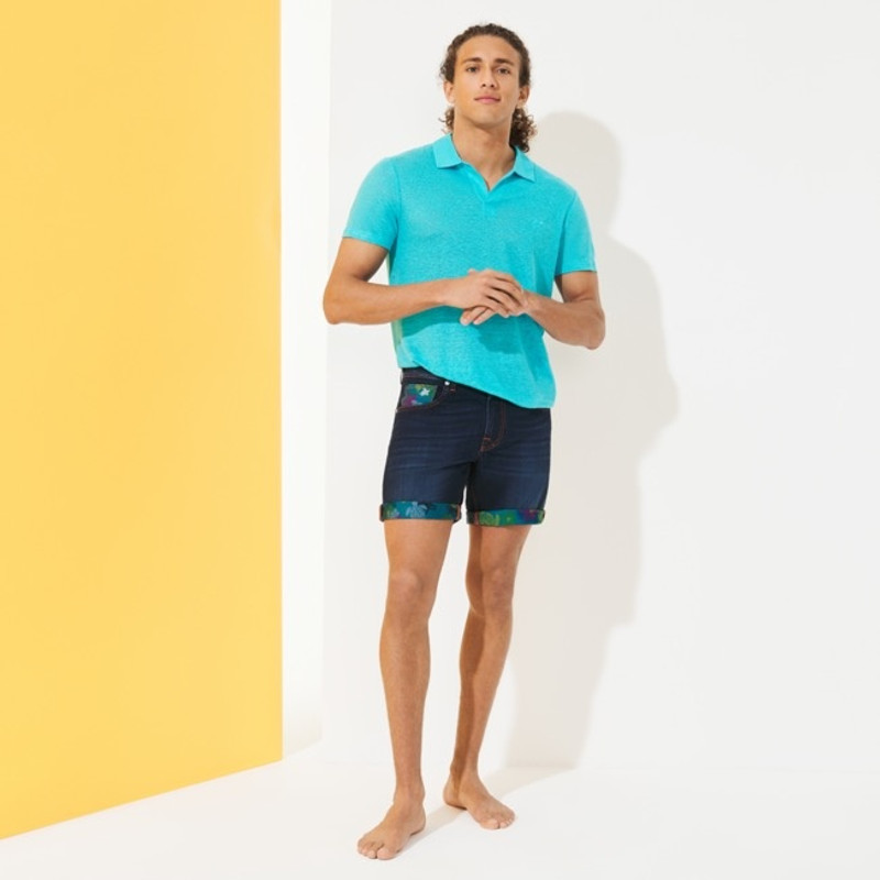 Men denim Bermuda Shorts printed 1988 Turtles Graffiti 3