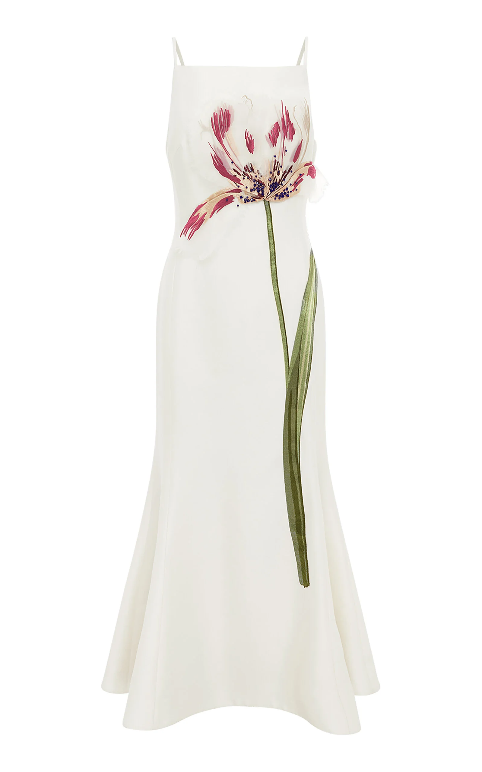 Regina Embellished Wool-Blend Midi Dress white - 1