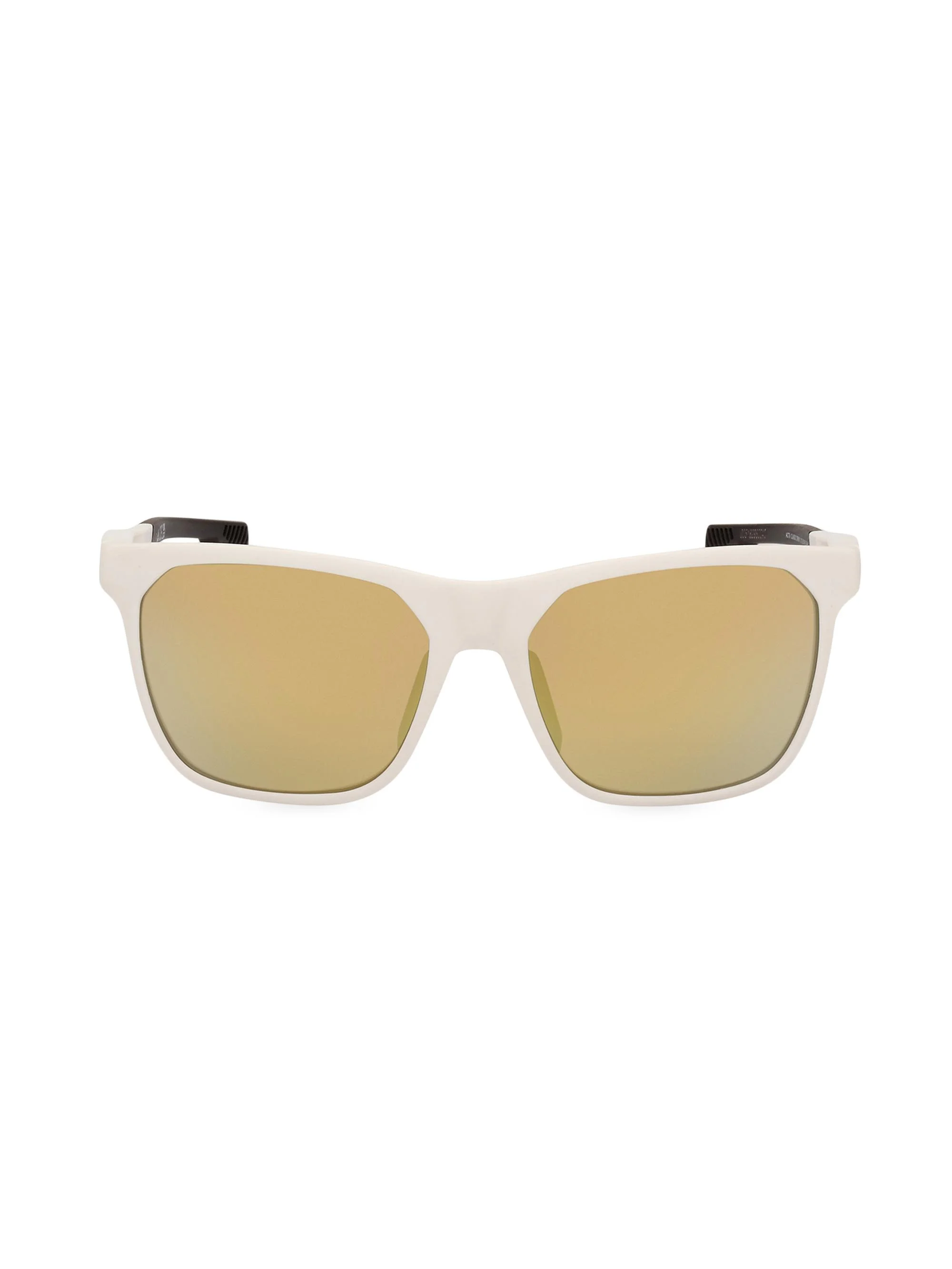 Men's 55MM Square Sunglasses - White Brown Mirror - 1