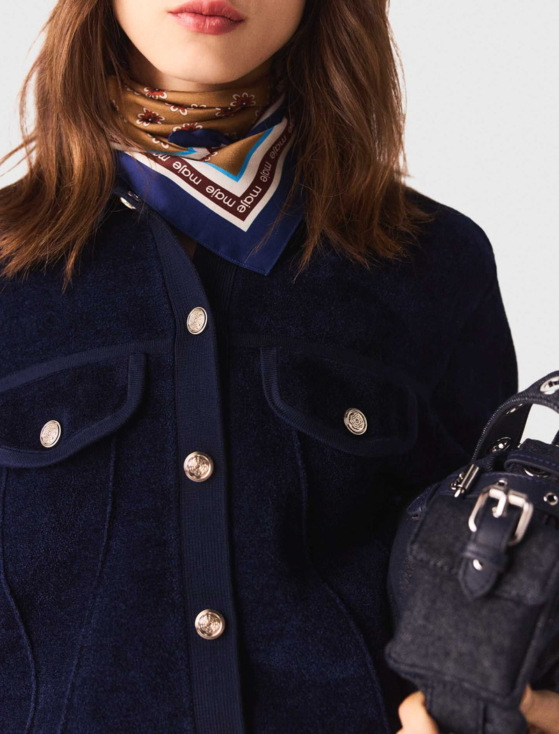 Cropped velvet jacket 7