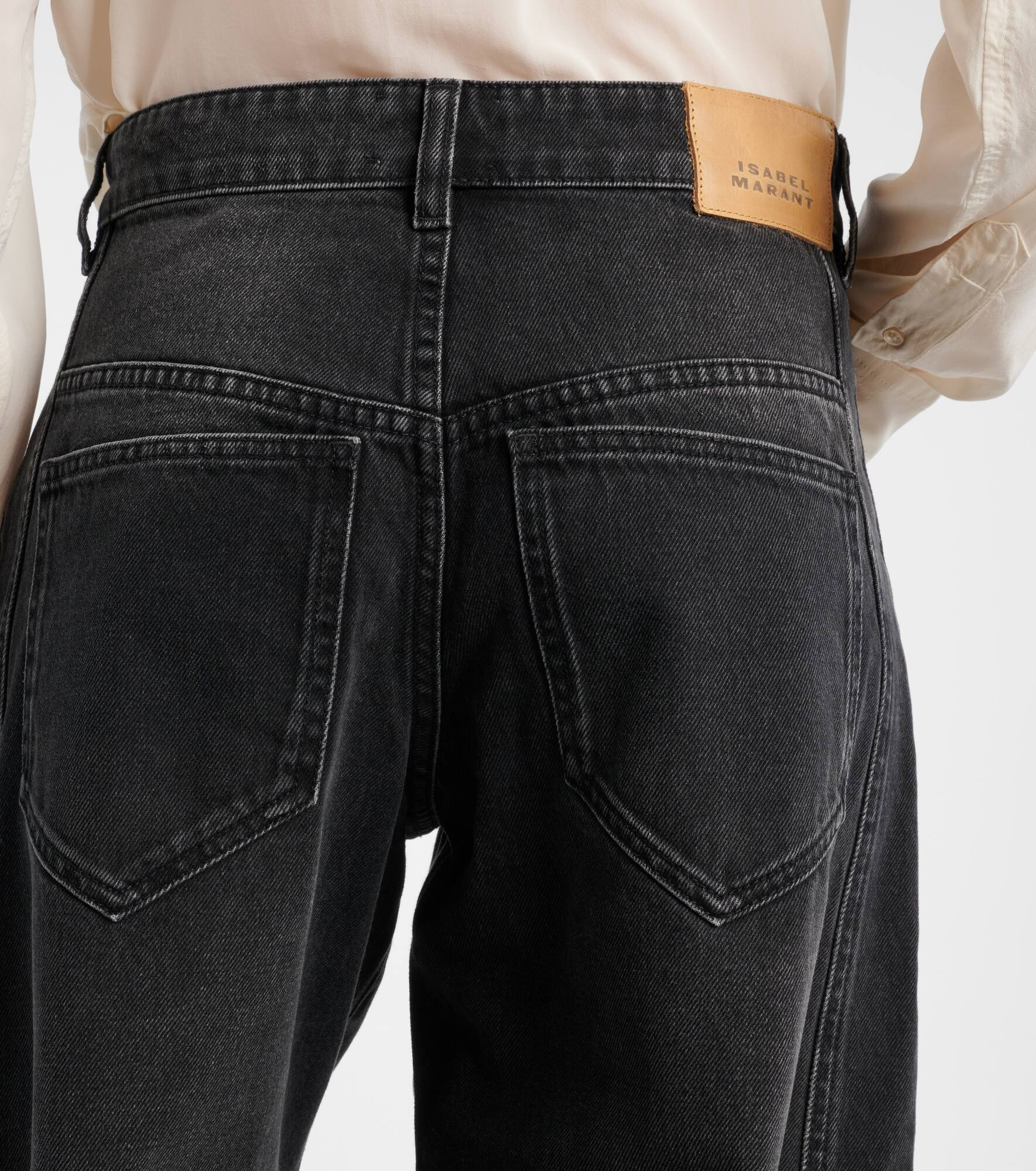 Oriane mid-rise barrel-leg jeans - 6