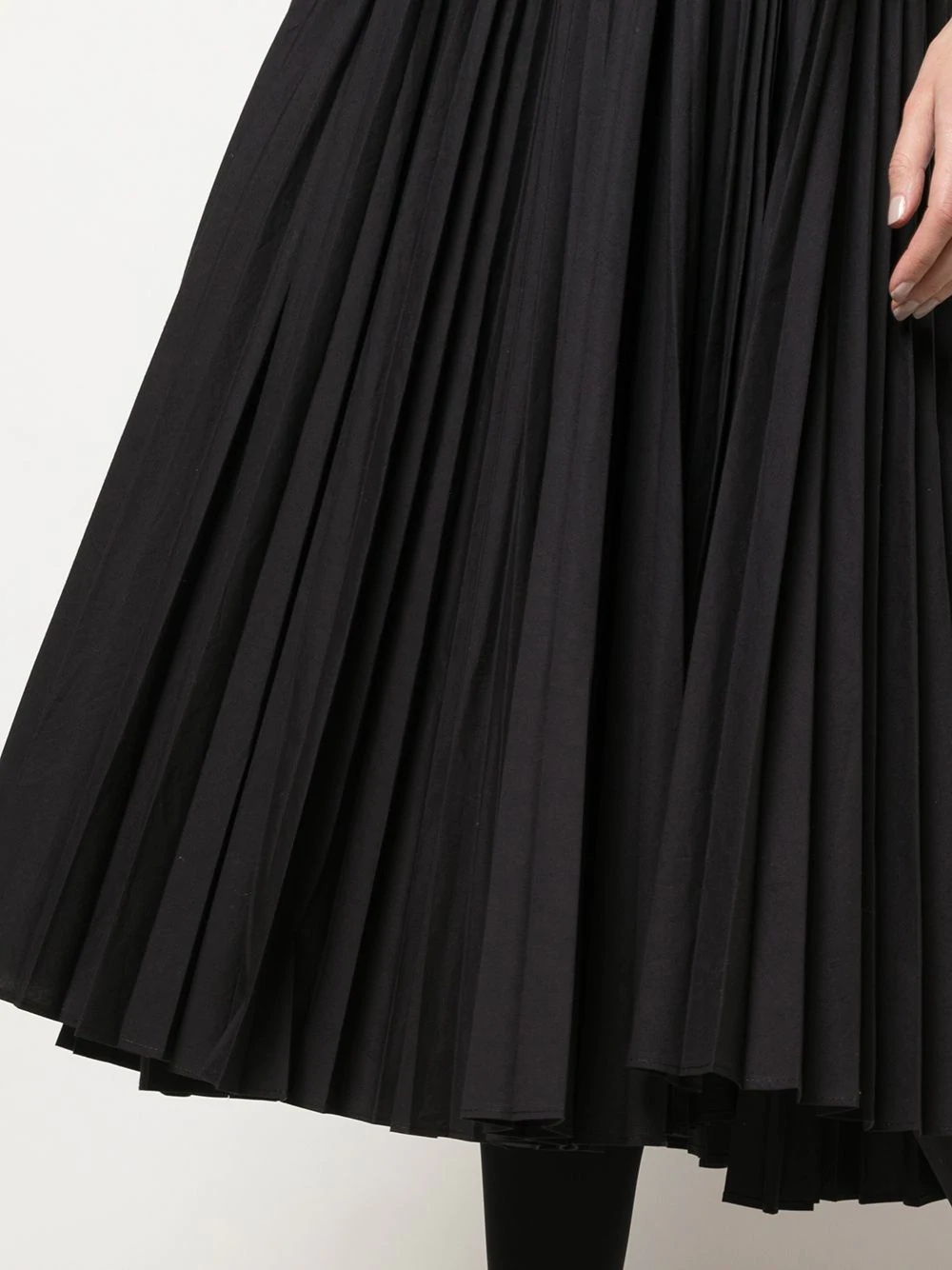 pleated poplin wrap skirt - 5