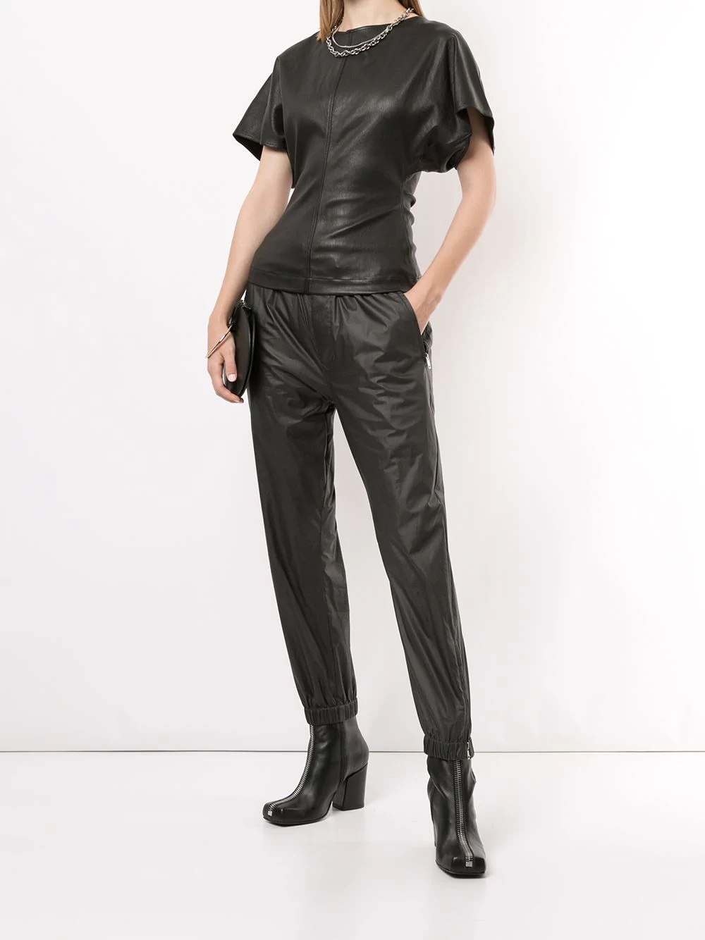 Naska leather-look top - 2