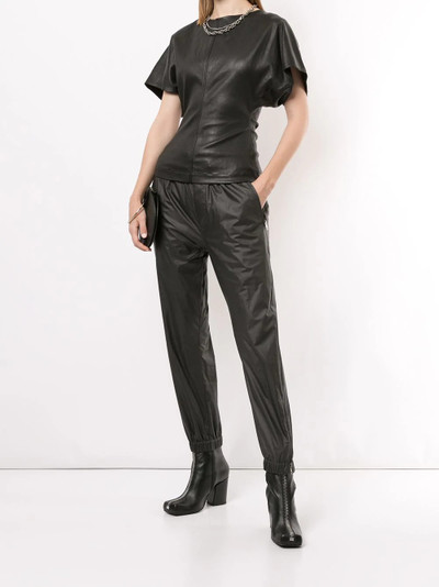 Rick Owens Naska leather-look top outlook