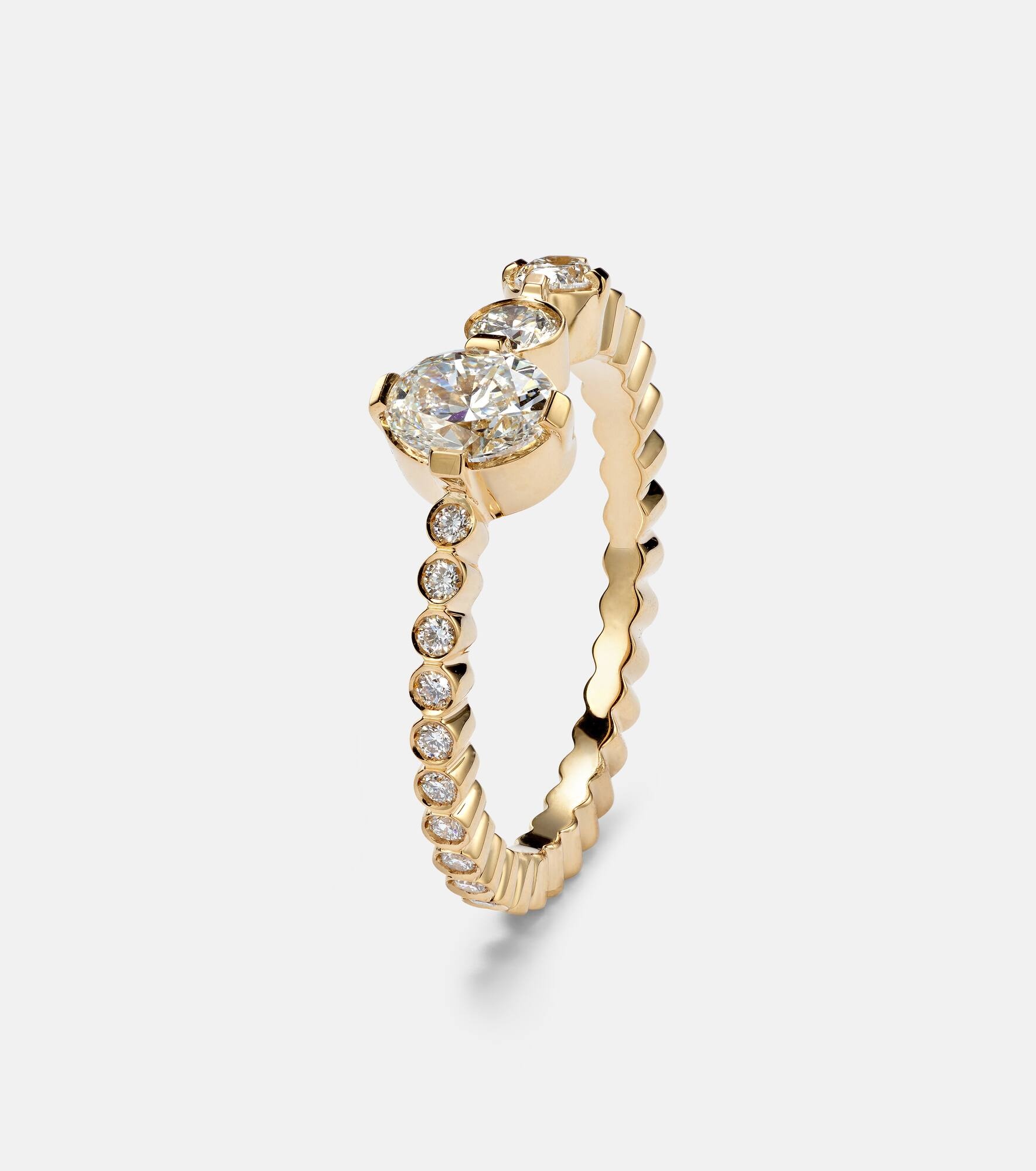 Ensemble De Sky 18kt gold ring with diamonds - 4