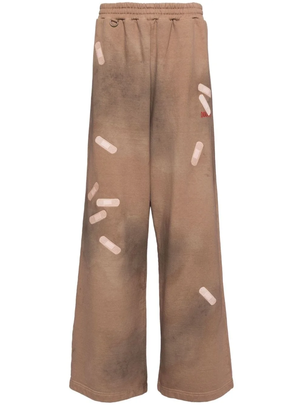 tape-embroidered track pants - 1