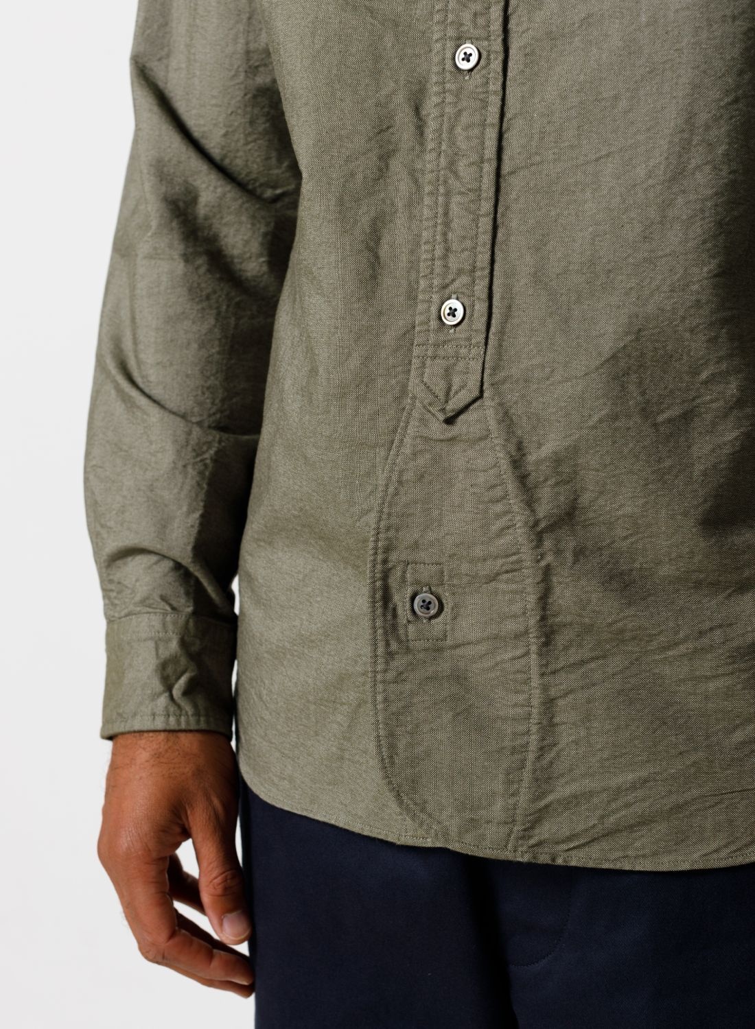 British Officers Shirt in Dark Green - 5