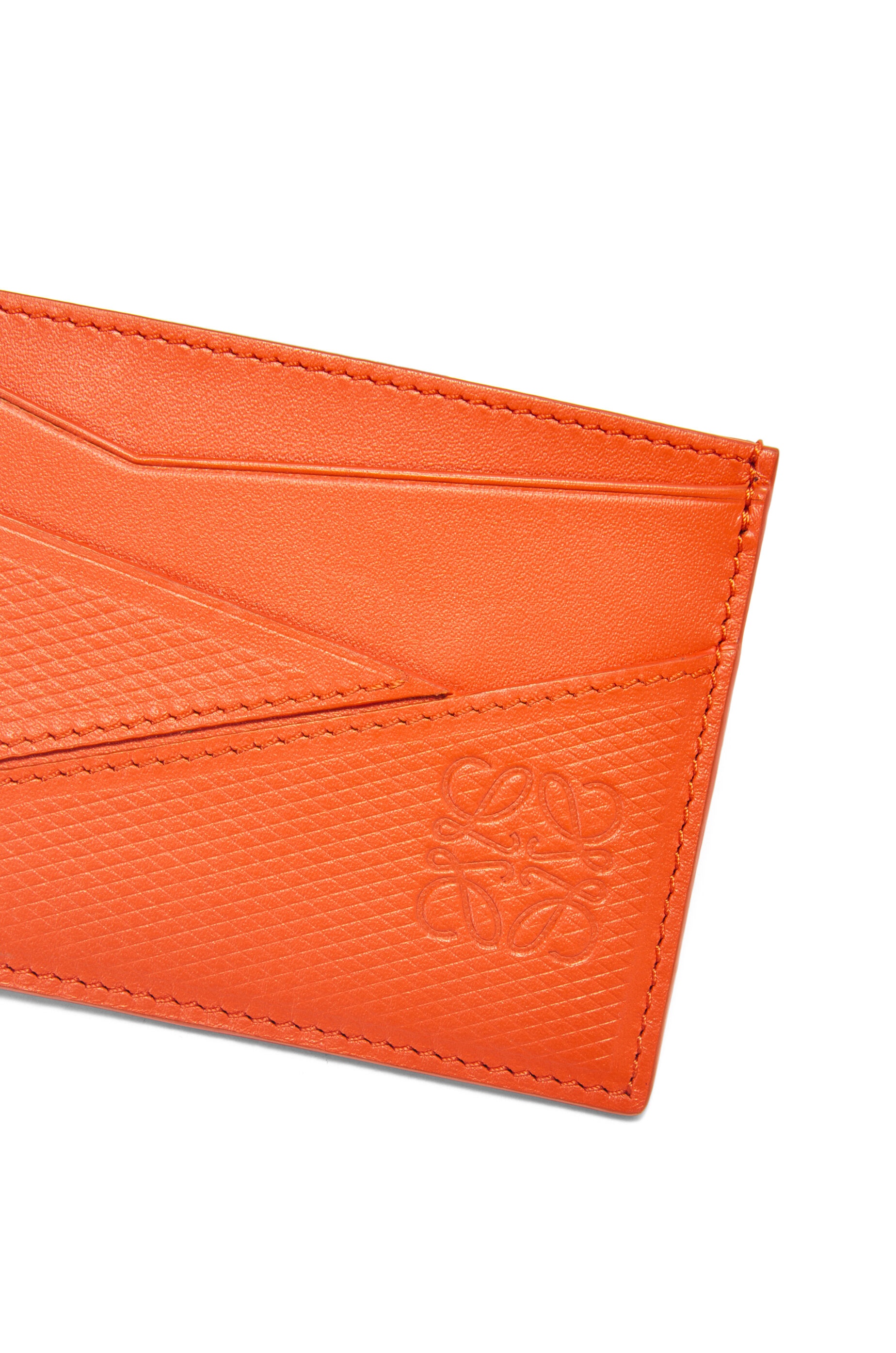 Puzzle plain cardholder in diamond calfskin - 4