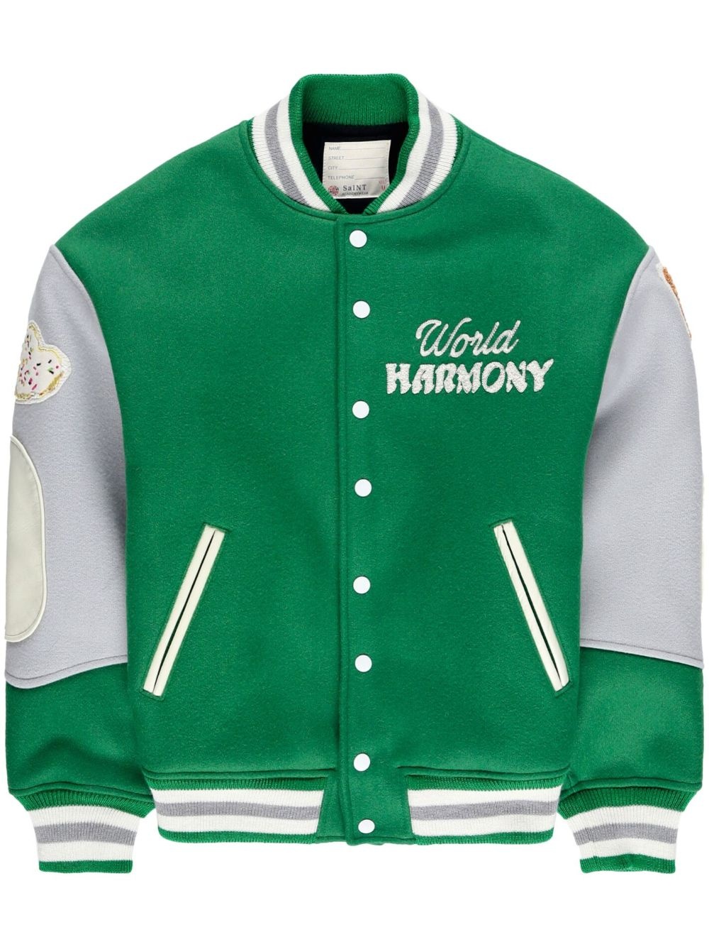 Pigeon Varsity graphic-print bomber jacket - 1
