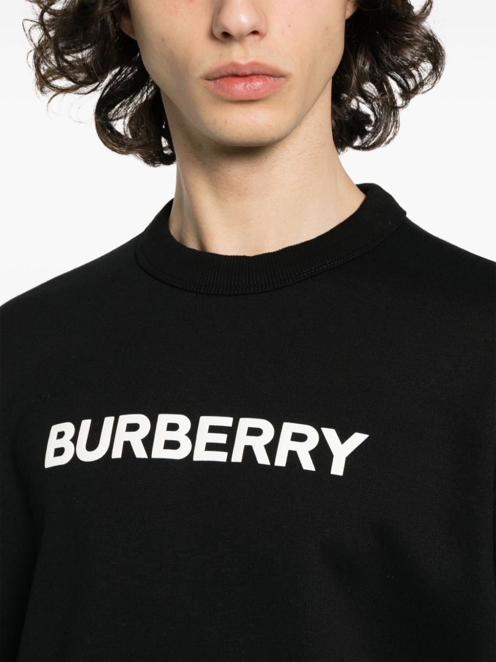logo-print cotton sweatshirt - 5