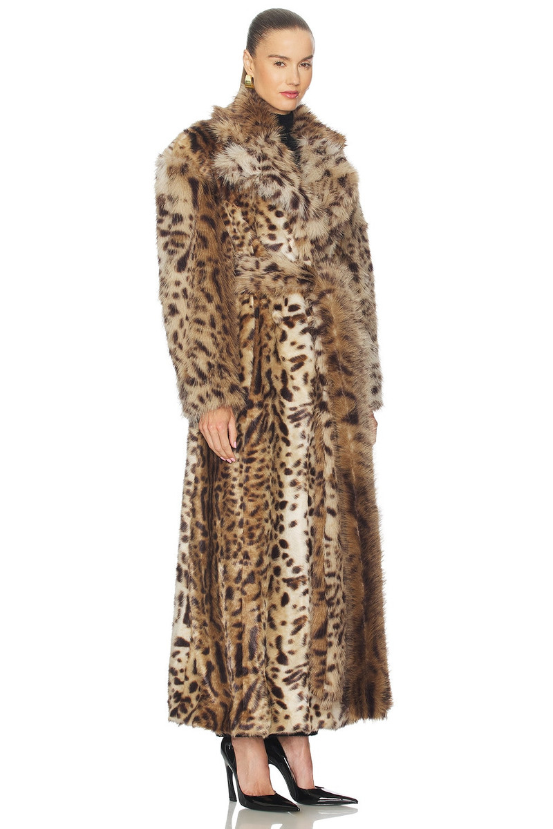 Kassel Faux Fur Lynx Long Coat 2