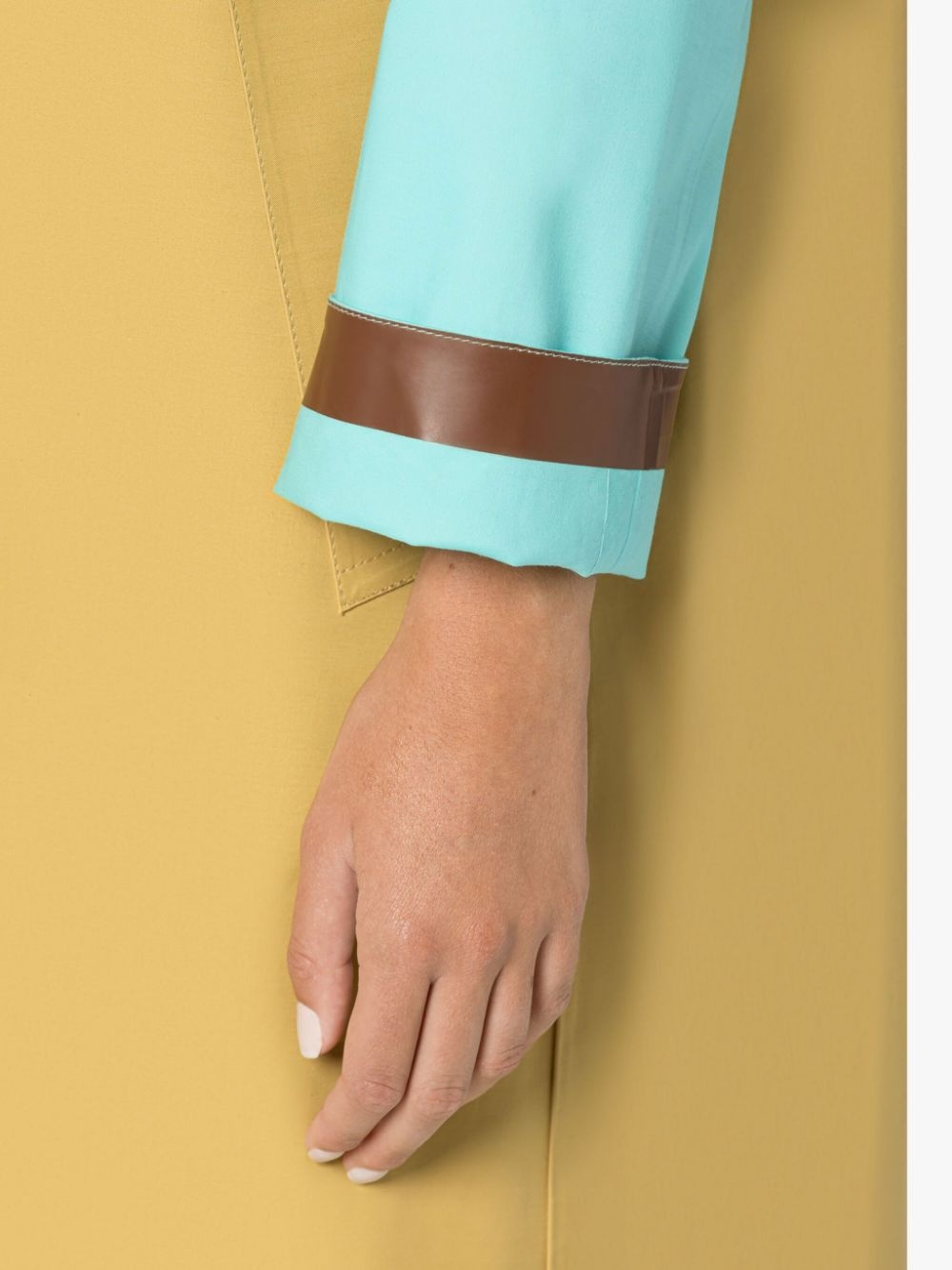 BANTON COLOURBLOCK BONDED COTTON COAT - 5