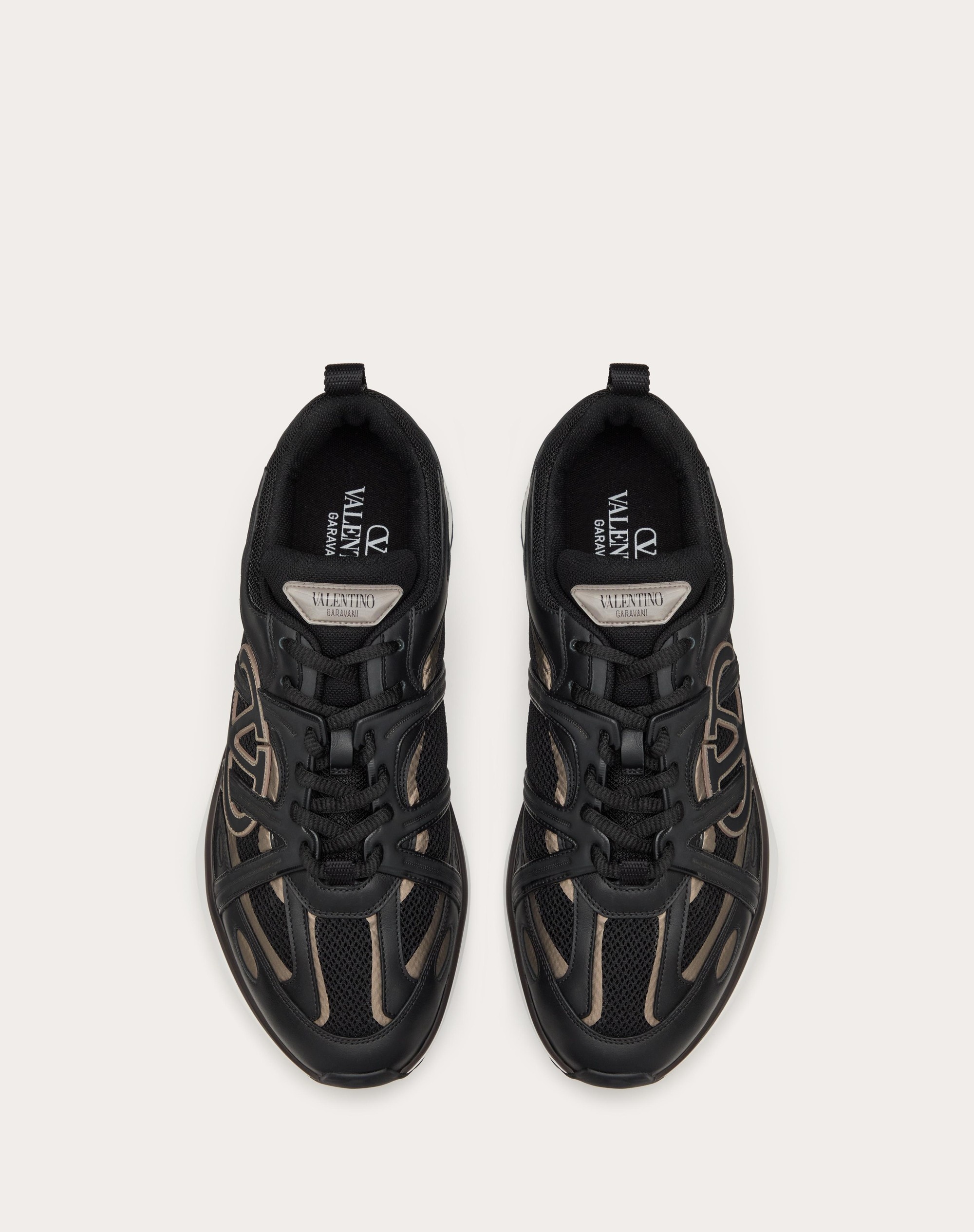 VLOGO EASYJOG LOW-TOP SNEAKER IN CALFSKIN AND FABRIC - 4