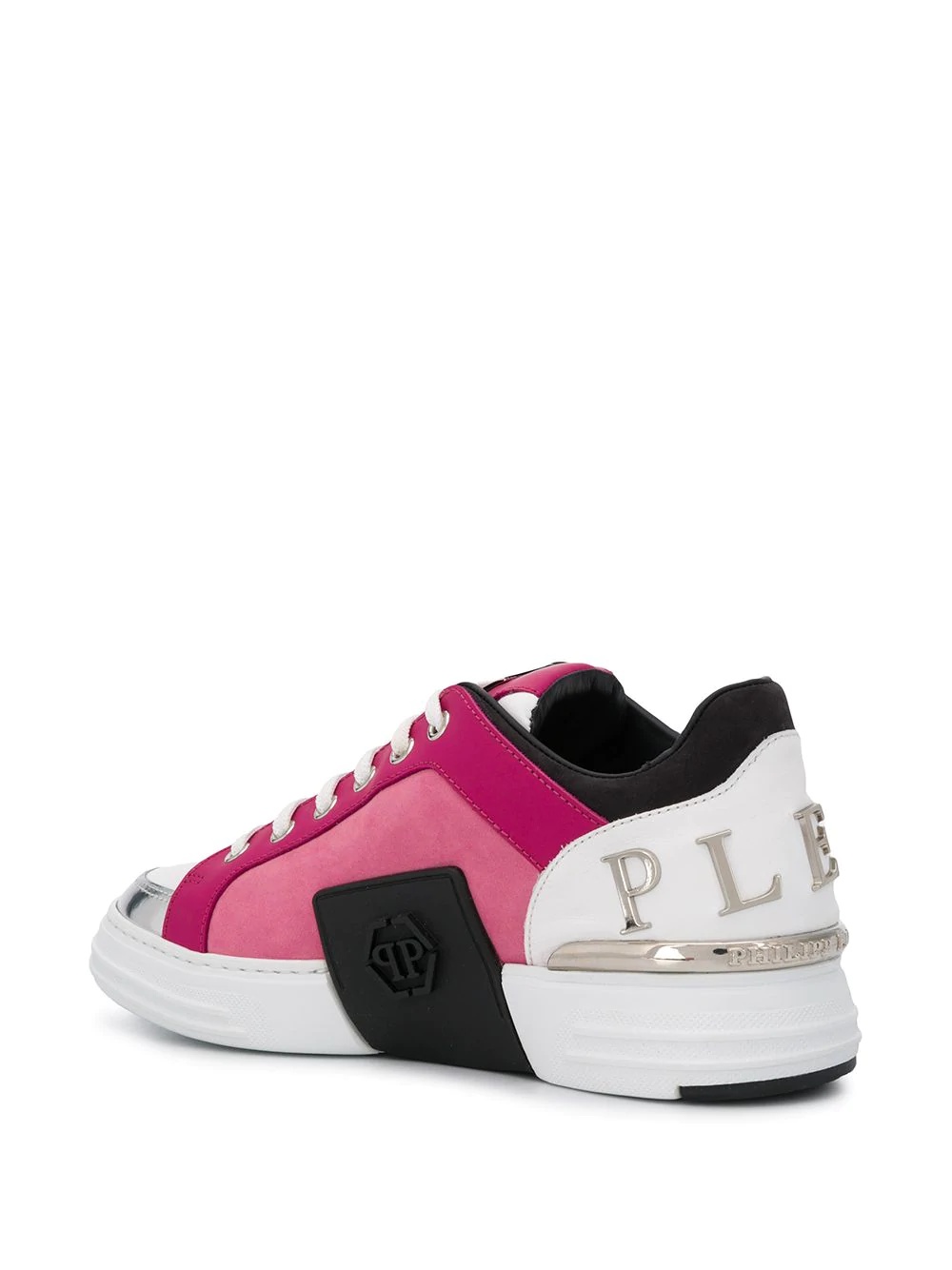 Statement panelled low-top sneakers - 3