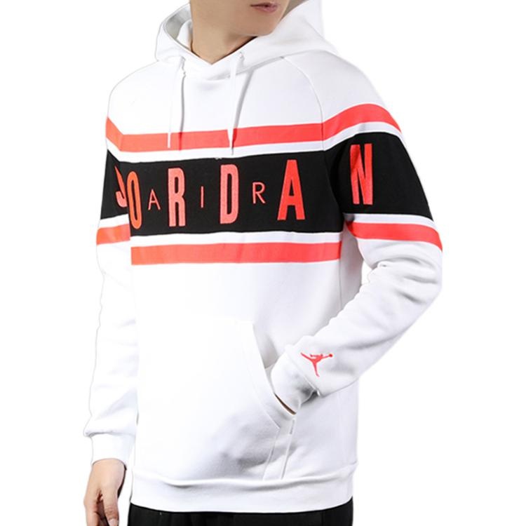 Air Jordan Air logo Printing Fleece Pullover White BQ5655-100 - 5